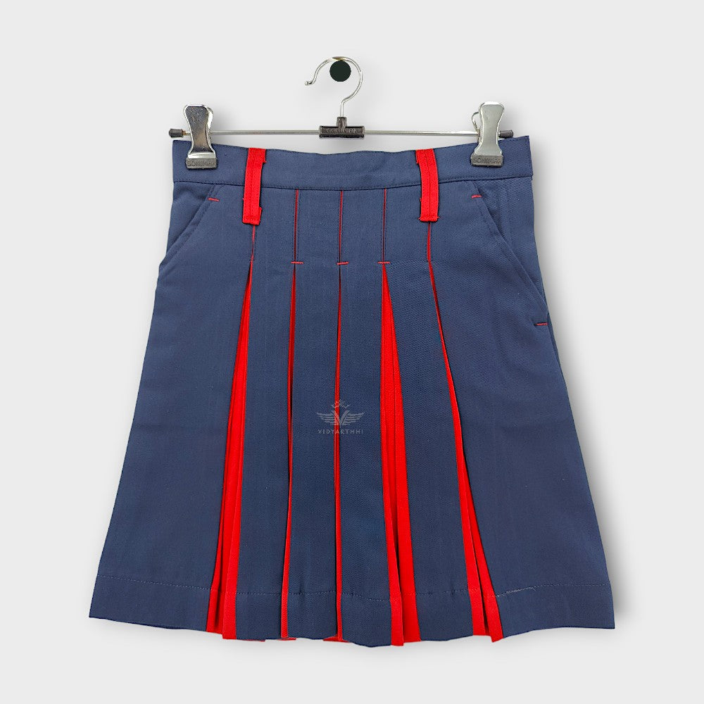 SKIRT UNDER SHORTS (GR-6 TO 12) N BLUE/ RED G D G (S-19) GBDN PC STR