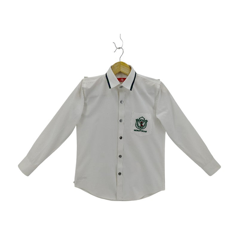 SHIRT F/S WHITE/GREEN CHK (GR III-IV-V) DPS INP