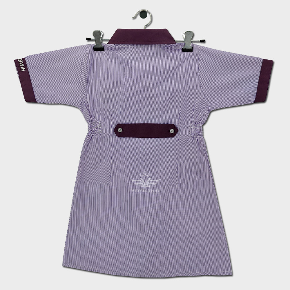 FROCK/TUNIK MOVE/WHT STRIPES LADY IRWIN SCHOOL SHIRTING-SWKP-P/C 70/30