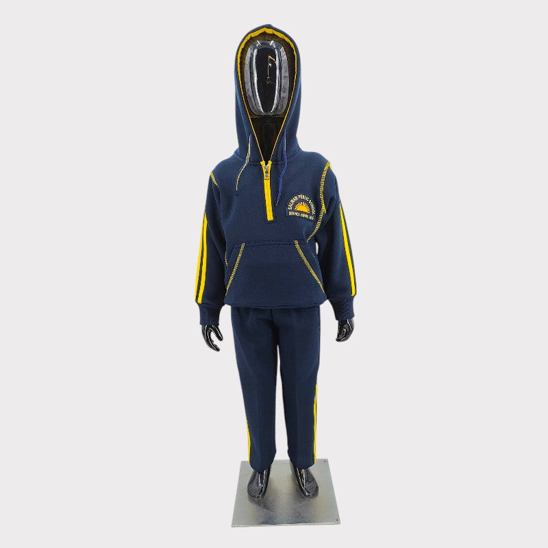 TRACK LOWER JUNIOR INDIGO/YELLOW SPS (NEW) LIME POLY FLEECE