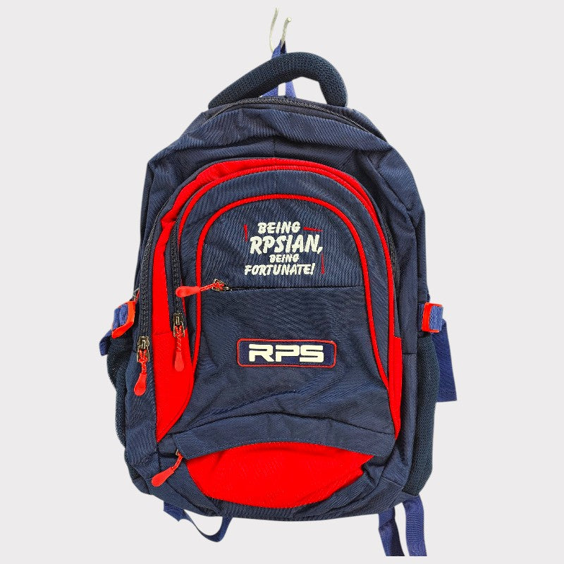 SCHOOL BAG RED/ NAVY BLUE RPS INTERNATIONAL SCHOOL MATTY I TO II
