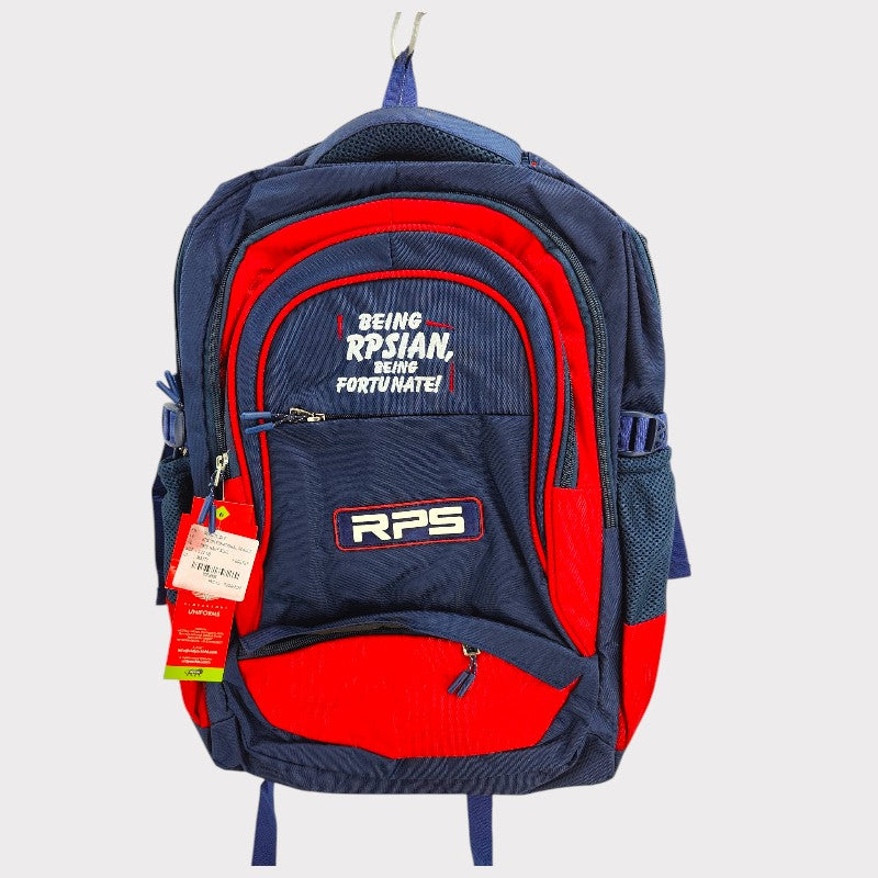 SCHOOL BAG RED/ NAVY BLUE RPS INTERNATIONAL SCHOOL MATTY III TO XII