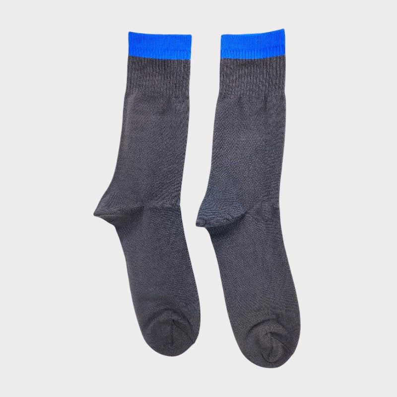 SOCKS GREY /R. BLUE RPS INTERNATIONAL SCHOOL COTTON LYCRA