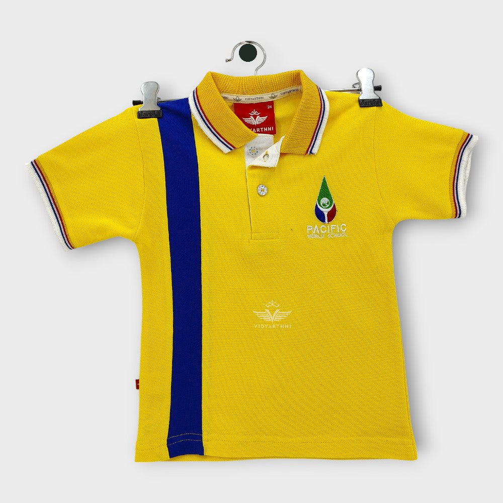 T SHIRT H/S R/G/B PACIFIC W. SCHOOL MATTY YELLOW