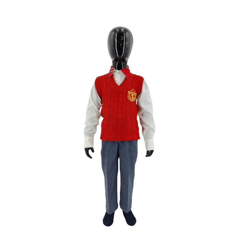 FULL PANT EL GREY/RED CHK (GR NUR, LKG & UKG) DPS INP