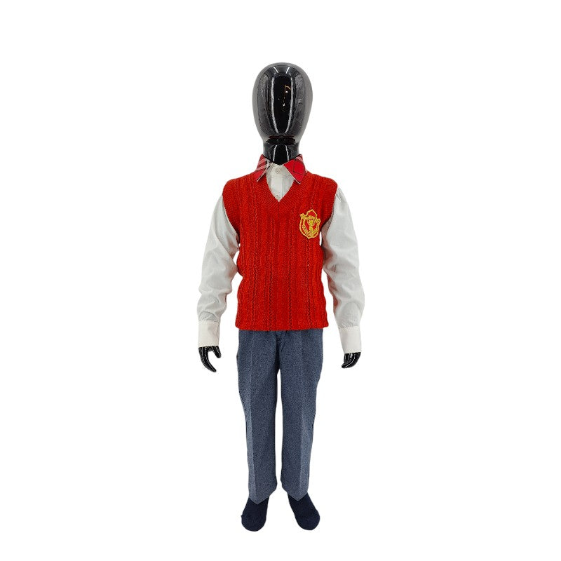 SHIRT F/S WHITE/RED CHECK (GR NUR, LKG & UKG) DPS INP