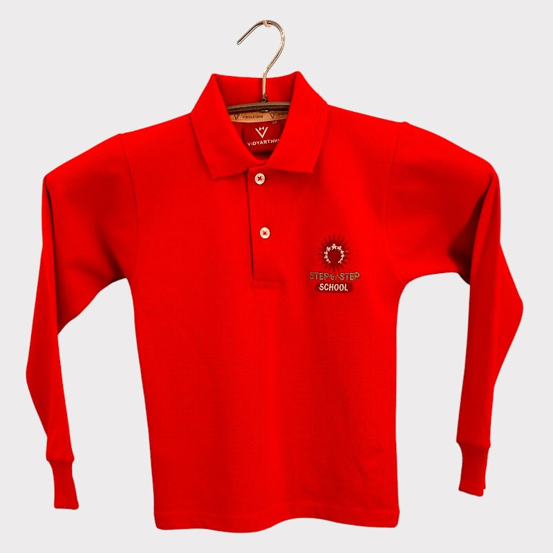 T.SHIRT F/S BRIGHT RED-ORANGE (TEJAS) STEP BY STEP MATTY