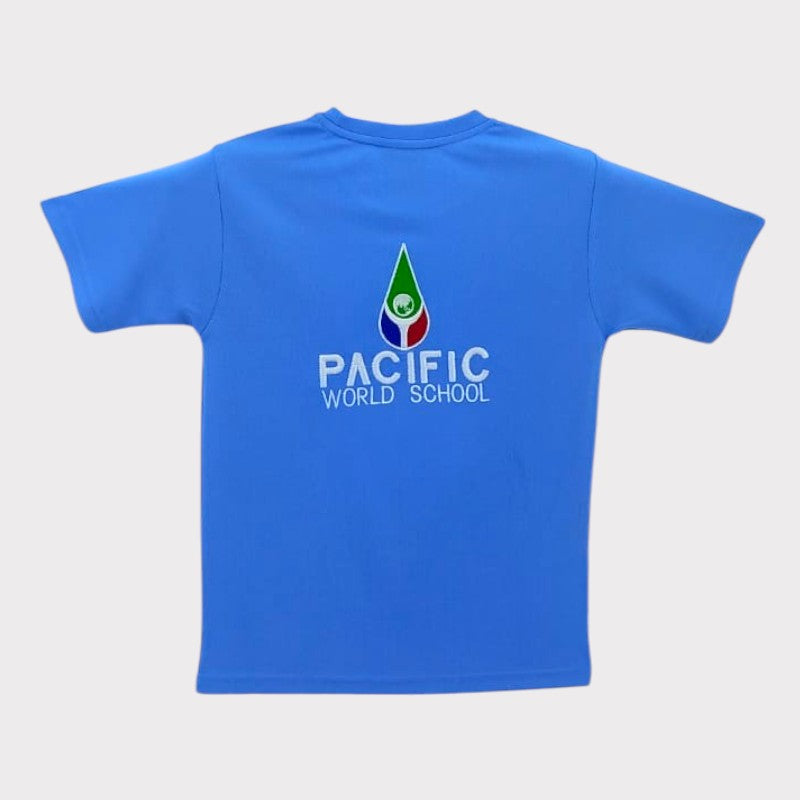 T-SHIRT R/G/Y PACIFIC  W. SCHOOL DRY FIT SKY