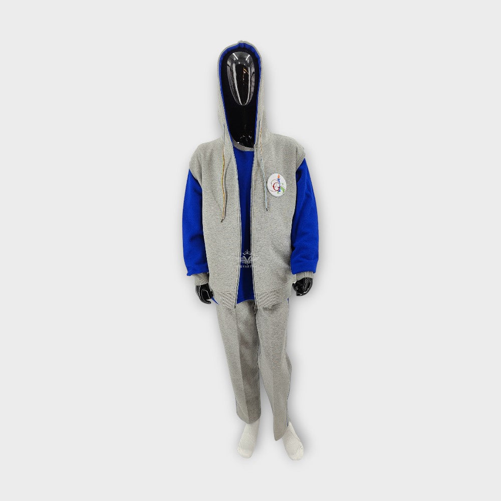 LOWER GREY MILANGE GAURS INTERNATIONAL PC FLEECE BLUE