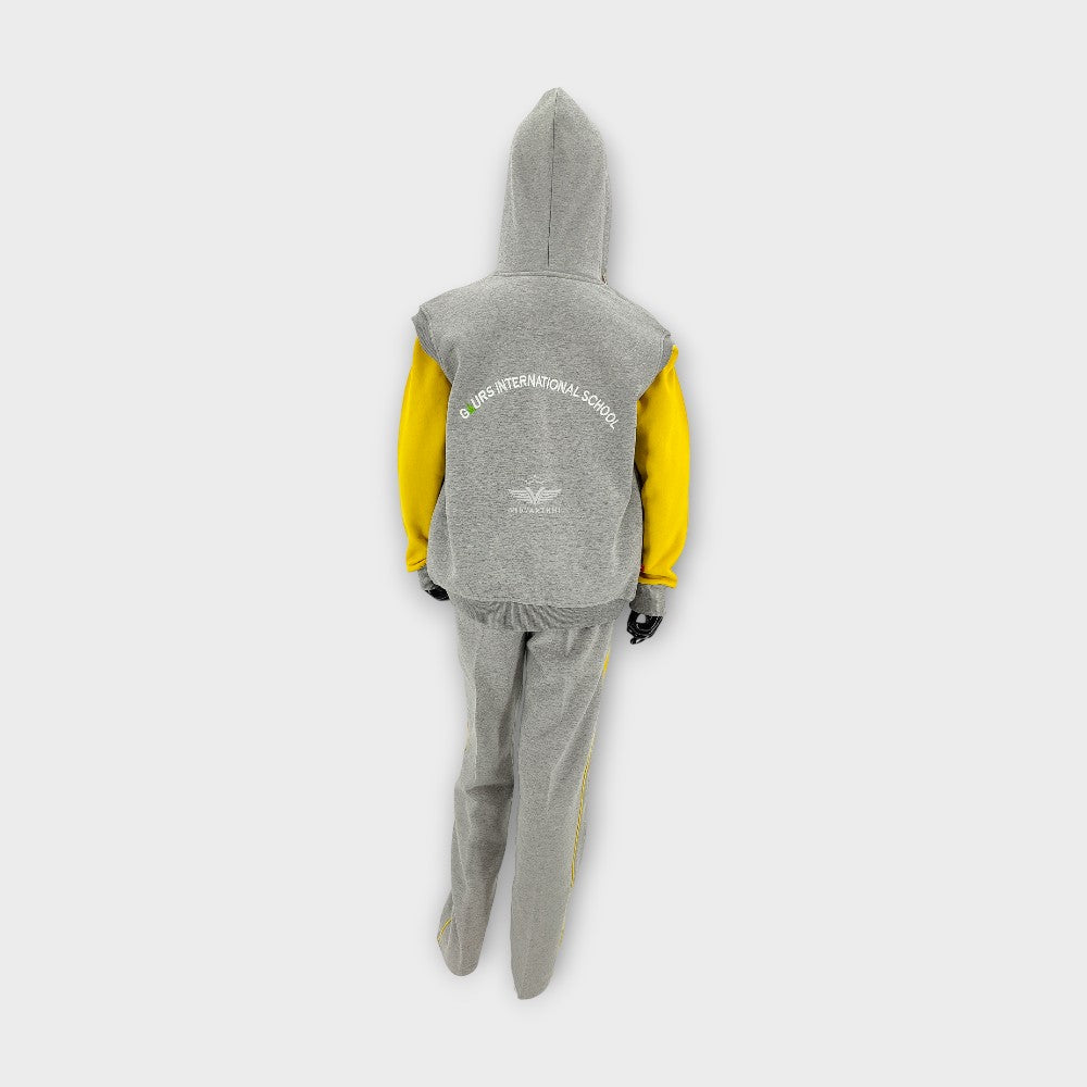 LOWER GREY MILANGE GAURS INTERNATIONAL PC FLEECE YELLOW