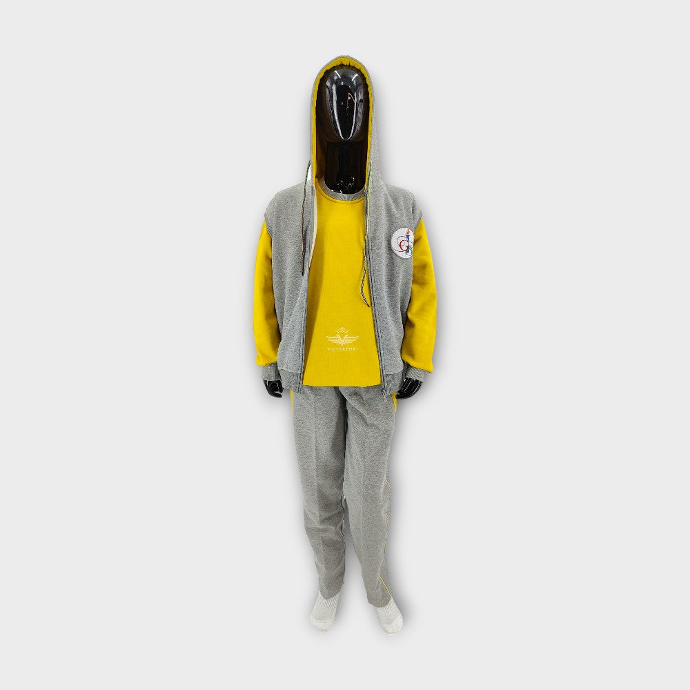 LOWER GREY MILANGE GAURS INTERNATIONAL PC FLEECE YELLOW