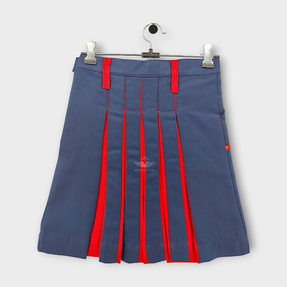 SKIRT UNDER SHORTS (GR-6 TO 12) N BLUE/ RED G D G (S-19) GBDN PC STR