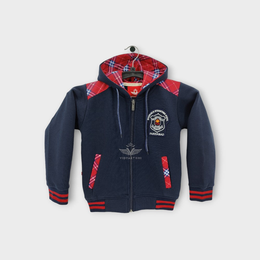 TRACK SUIT-JR N BLUE/ RED CHK MDIS