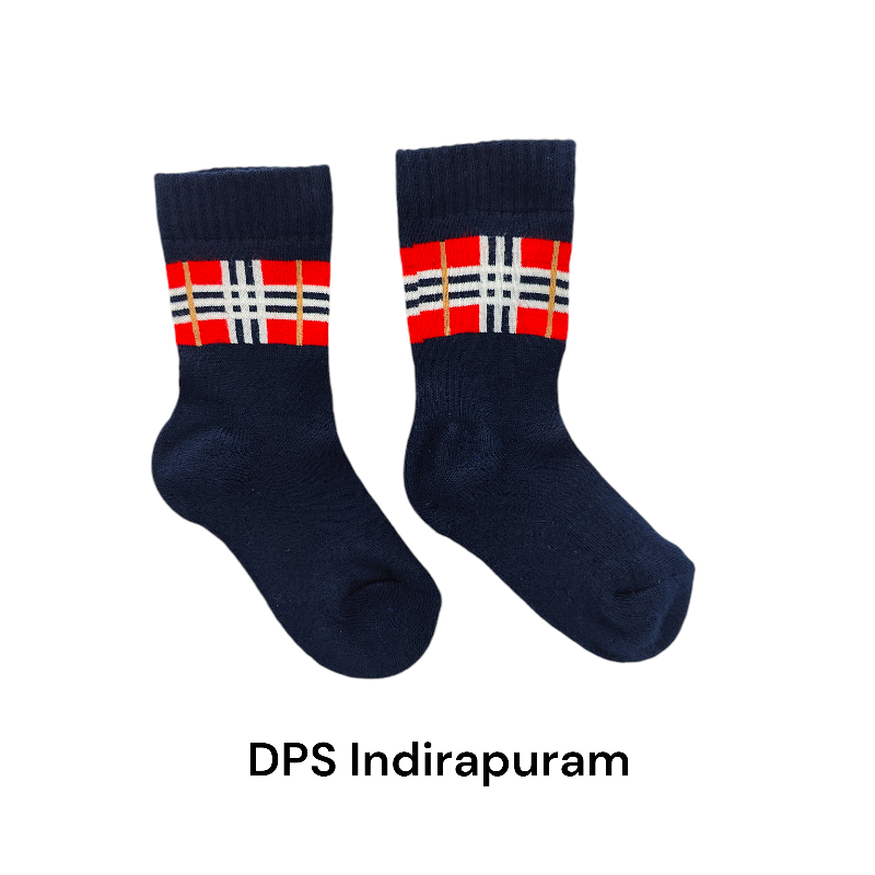 CUSHION SOCKS JR NBLUE/RED/GR/WHT (GR NUR-PREP) DPS INP / RNE COTTON LYCRA