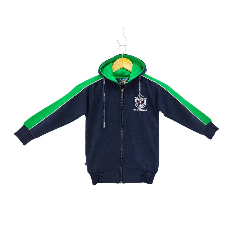 TRACK SUIT JR BOY NBLUE/GREEN (GR NUR-PREP) DPS RNE PC FLEECE