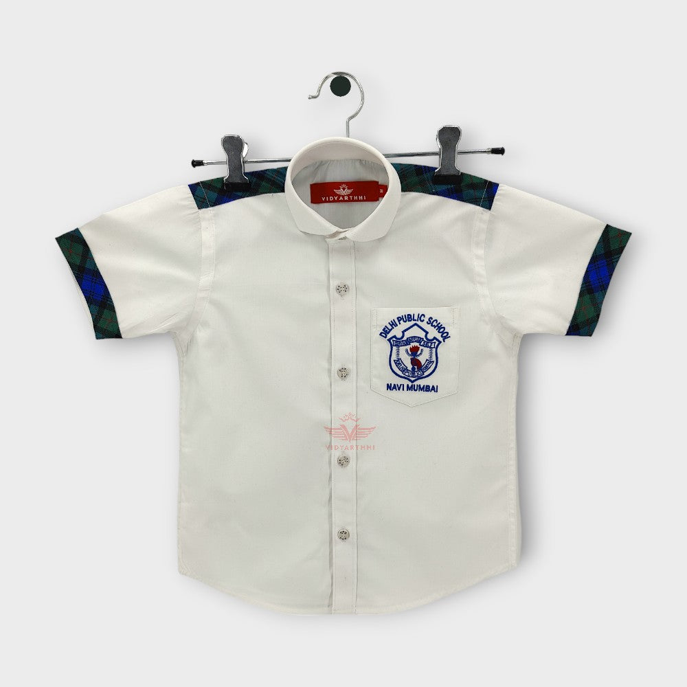 SHIRT H/S BOYS OFF WHITE (KG JR) DPS NAVI MUMBAI INDICA