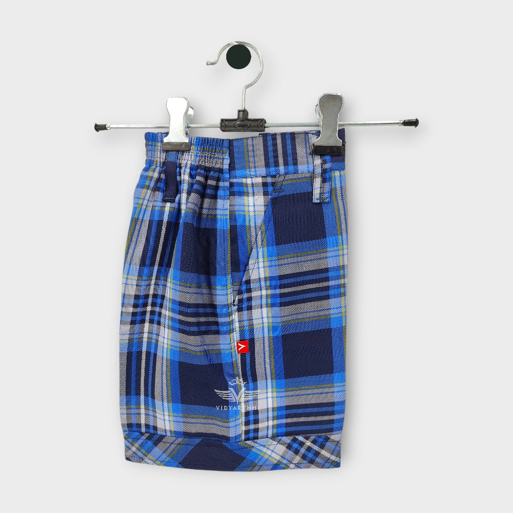 HALF PANT BLUE CHECK (KG SR) DPS NAVI MUMBAI GLEN PALID CHK