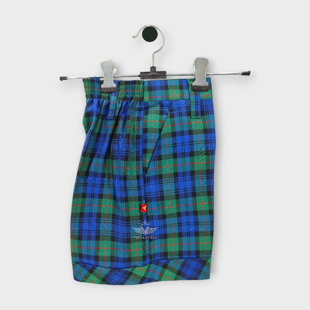 HALF PANT GREEN CHECK (KG JR) DPS NAVI MUMBAI TWILL CHK