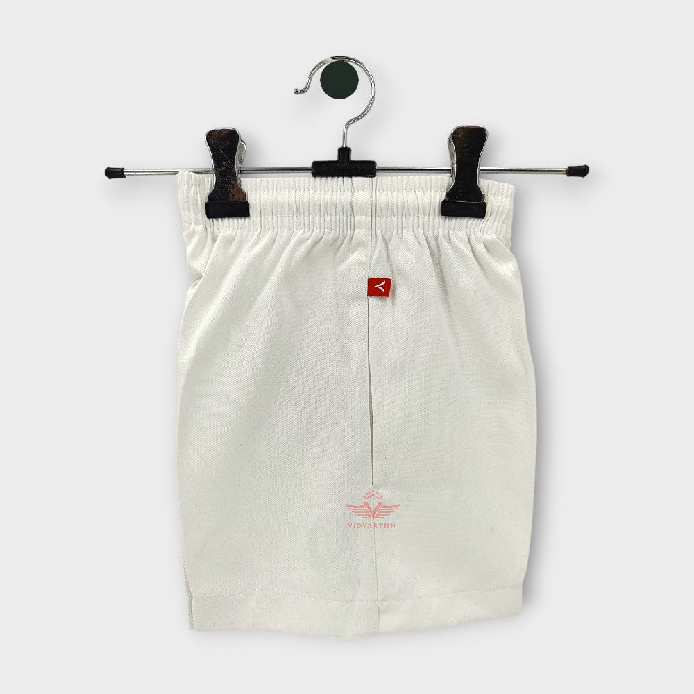 SPORTS SHORTS WHITE DPS NAVI MUMBAI COTTON CLUB