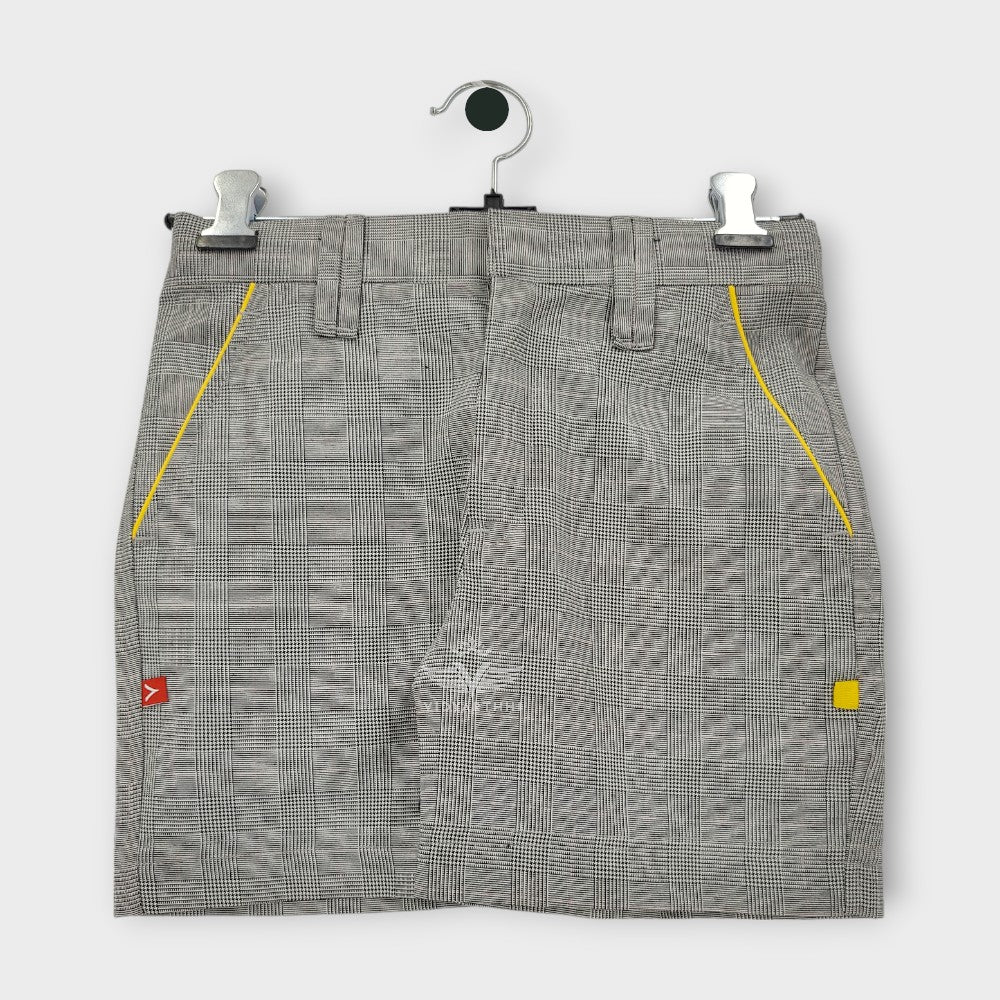 HALF PANT GREY CHECK/YELLOW SPS ( MONTS )   BLACK FOREST