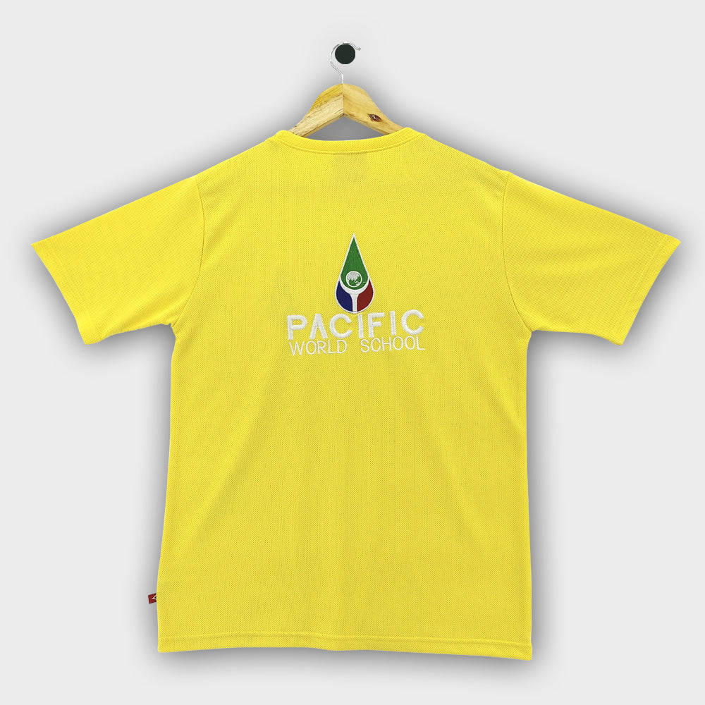 T-SHIRT R/G/Y PACIFIC  W. SCHOOL DRY FIT YELLOW