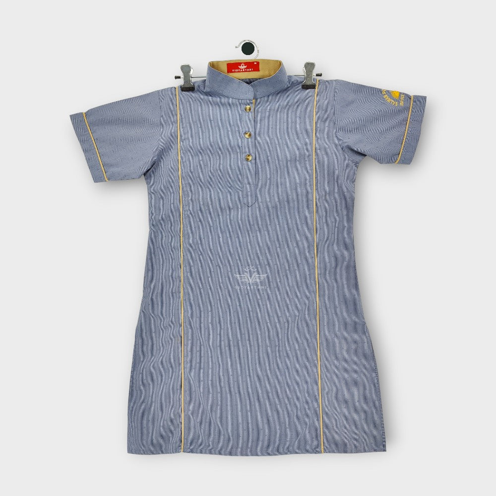 KAMEEZ H/S DOBBY INDIGO (B/W) SPS (NEW) PC SHIRTING