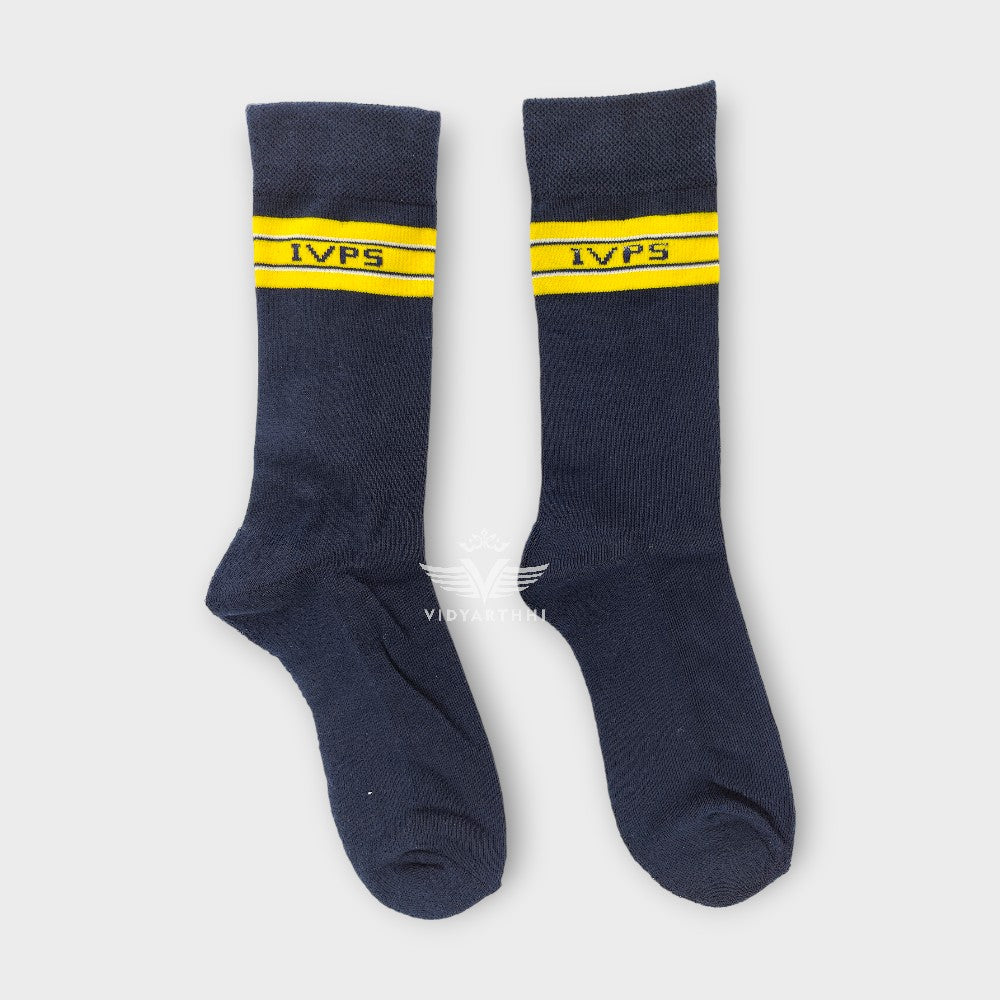 SOCKS NBLUE /YELLOW INDUS NOIDA   COTTON LYC COMP