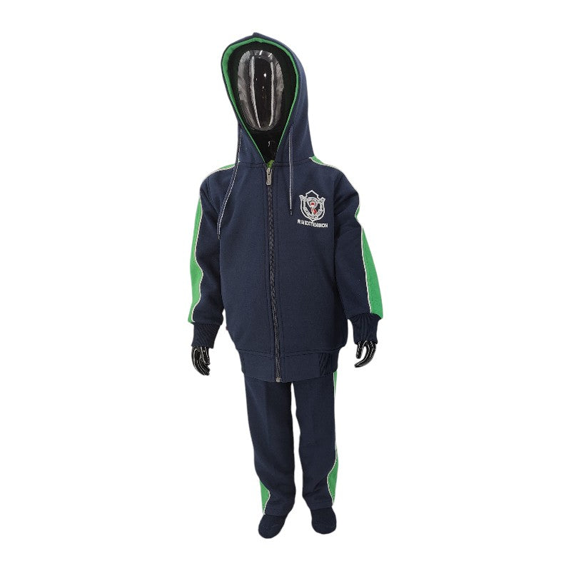 TRACK SUIT JR BOY NBLUE/GREEN (GR NUR-PREP) DPS RNE PC FLEECE