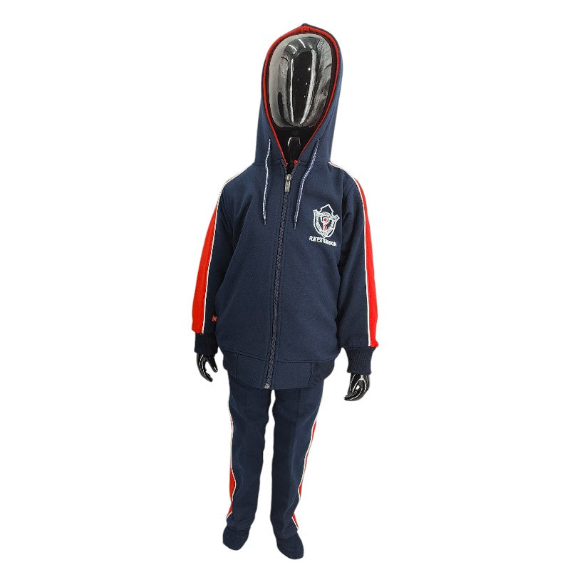 TRACK SUIT JR GIRL NBLUE/RED (GR NUR-PREP) DPS RNE PC FLEECE